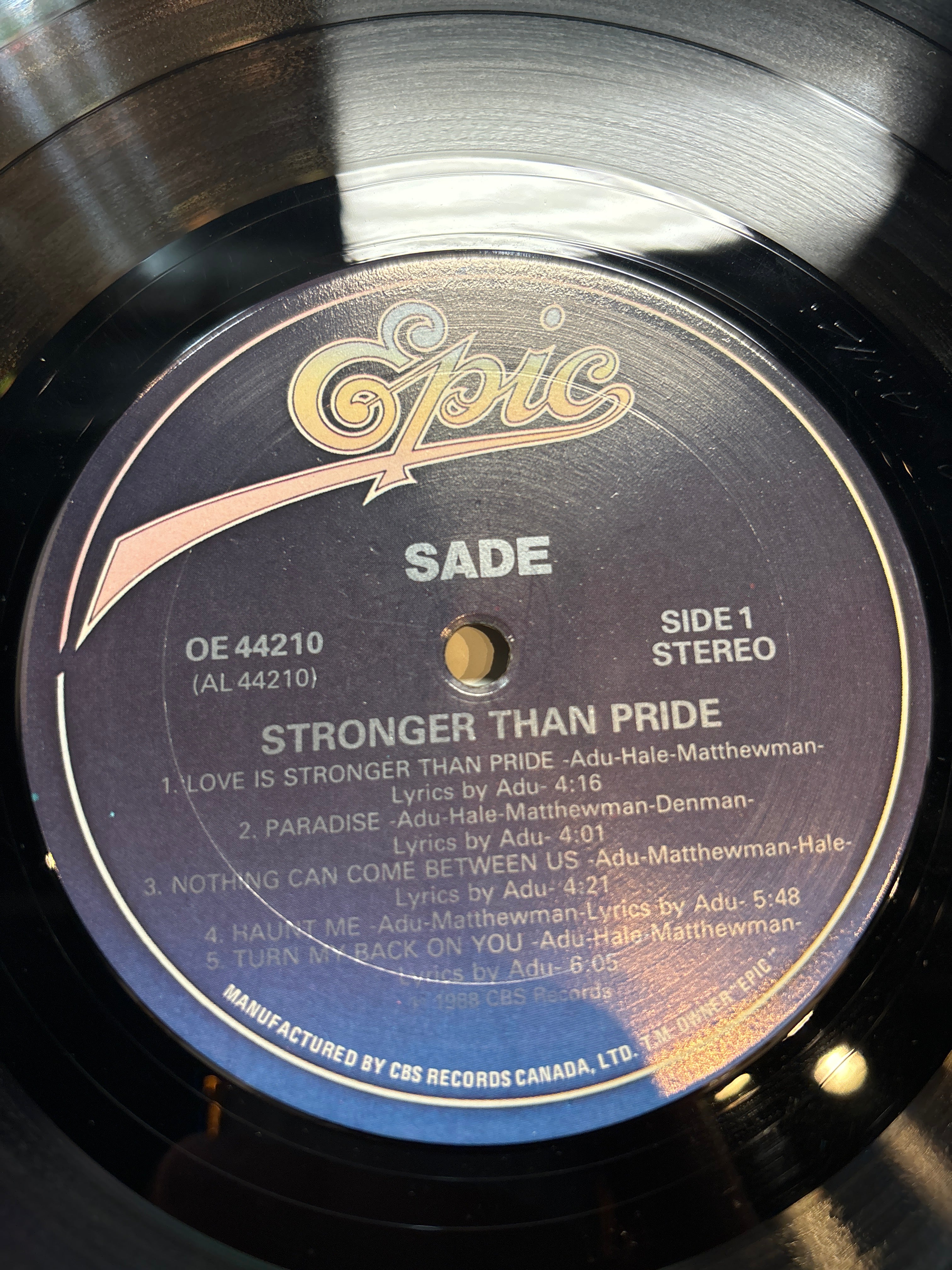 Sade - Stronger than Pride
